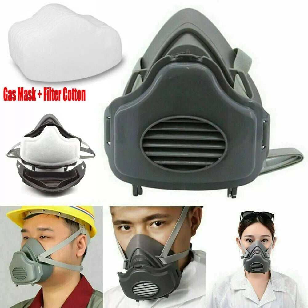 Half Face Mask Respirator Cover for Woodworking Painting Welding Dust Protection view 5