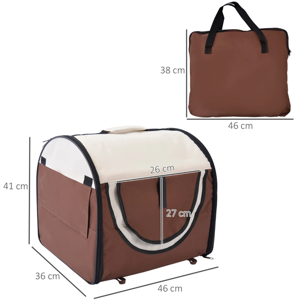 Pet Carrier Bag for Small Dogs & Cats, Portable Airline Approved Travel Crate with Shoulder Strap, Soft Sided Foldable Pet Tote for Car, Home, Outdoor view 3