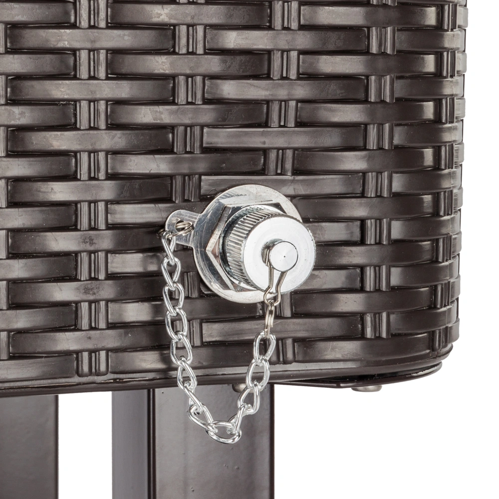 80QT Rattan Square Legs Cooler with Shelf view 24