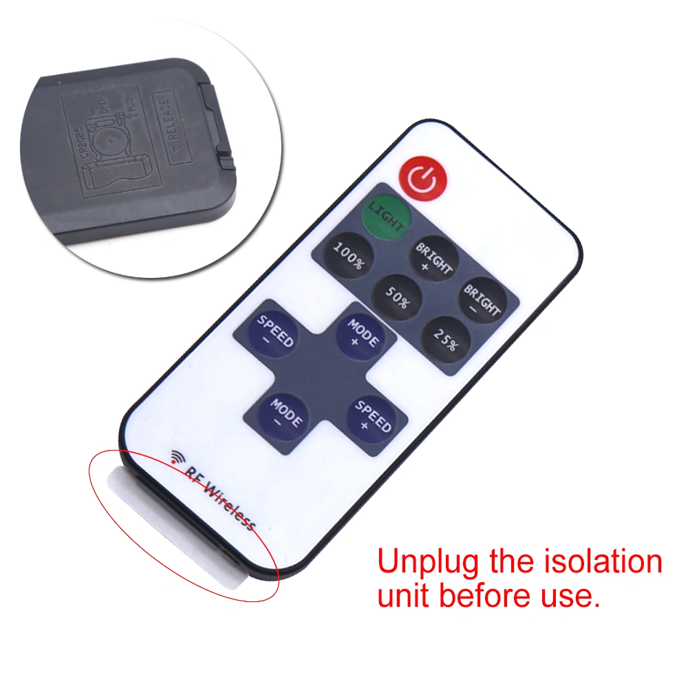 Mini LED Strip Light Dimmer Controller with RF Wireless Remote, Inline Dimmer Switch for RGB WLED Strip Lights view 2