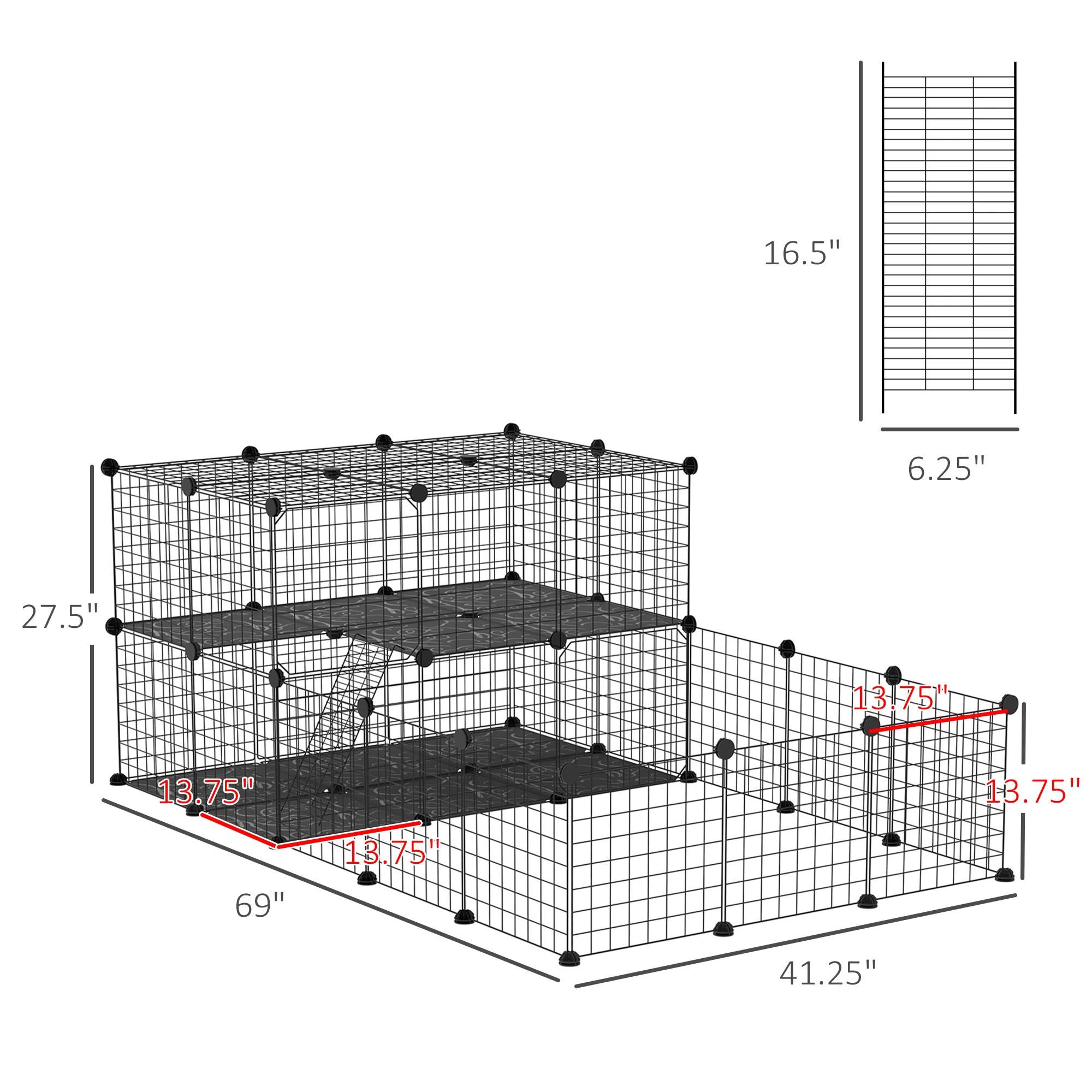 Pet Playpen DIY for Rabbit Chinchilla Hedgehog Guinea Pig view 2
