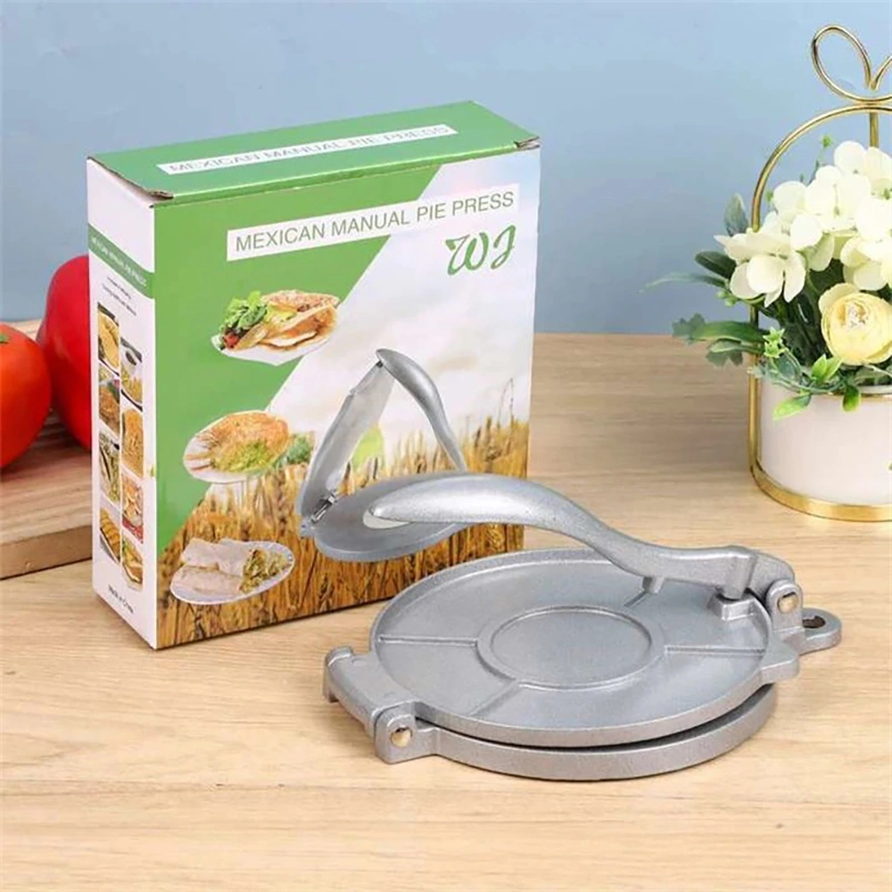 20CM Aluminum Alloy Noodle Press with Handle, Manual Tortilla Press, Dumpling & Pancake Mold, Kitchen Cooking Tool