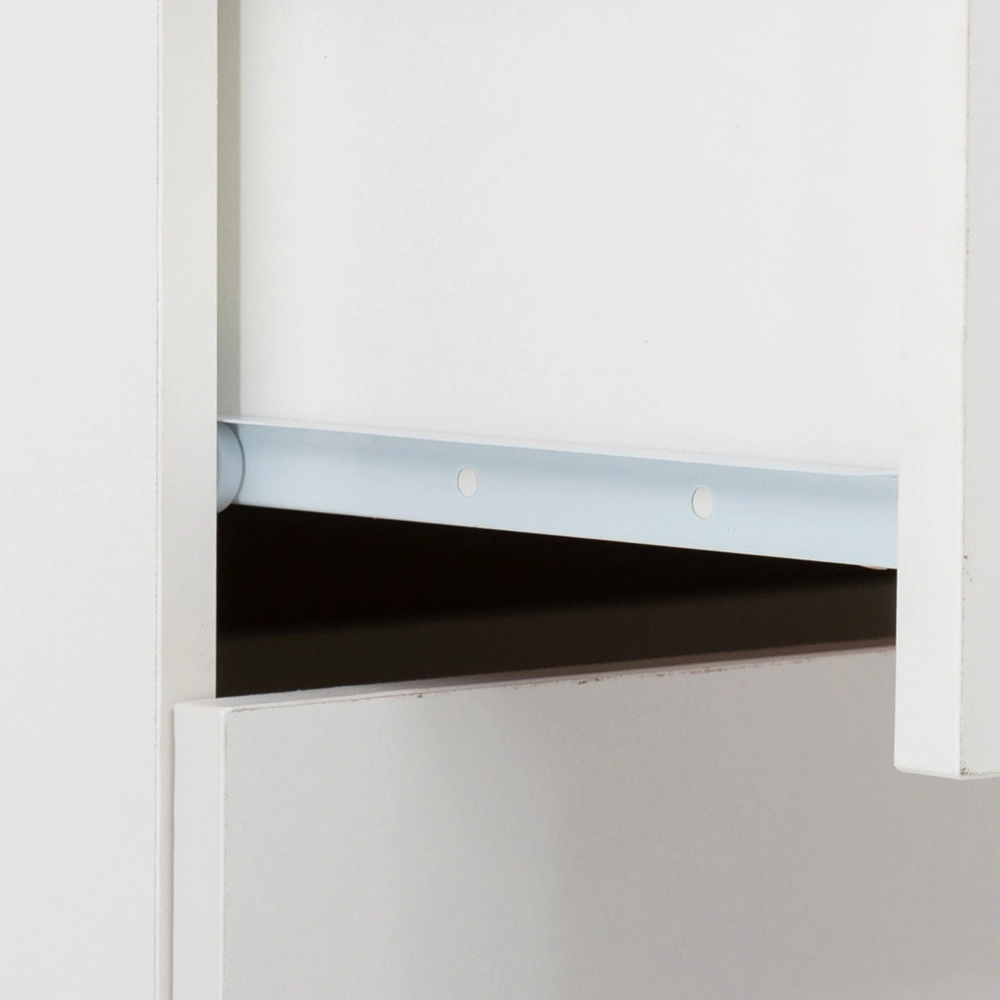 Modern White 4-Drawer Dresser - Simple Clean Bedroom Storage Cabinet view 14