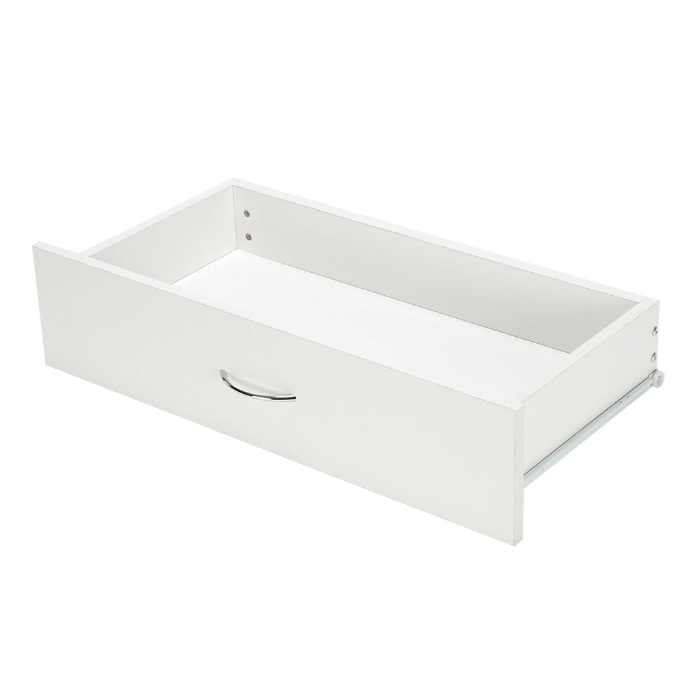 Modern White 4-Drawer Dresser - Simple Clean Bedroom Storage Cabinet view 9