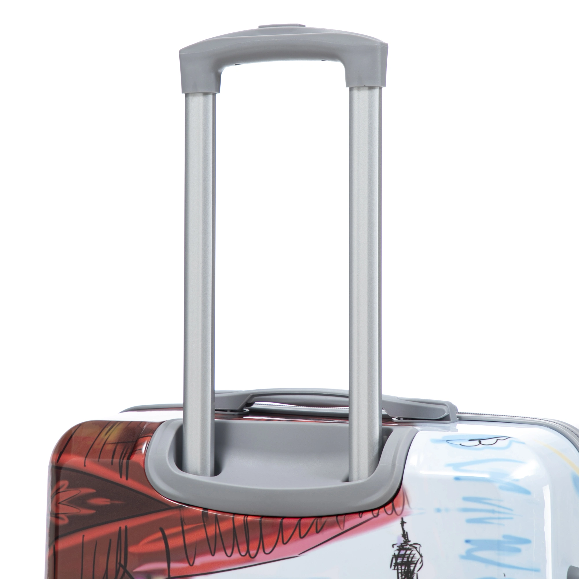3 Piece PC Spinner Luggage Set 20/24/28 inch, Hardshell Suitcase with Wheels, Combination Lock, Carry On, Printed Pattern - Coffee view 13