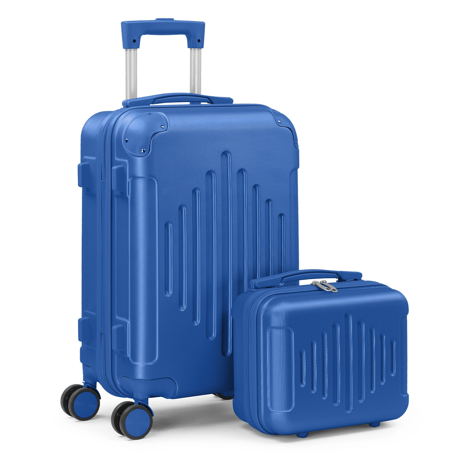 Premium 5-Piece ABS Luggage Set with Diamond Pattern & Reinforced Corners (Deep Blue) view 10