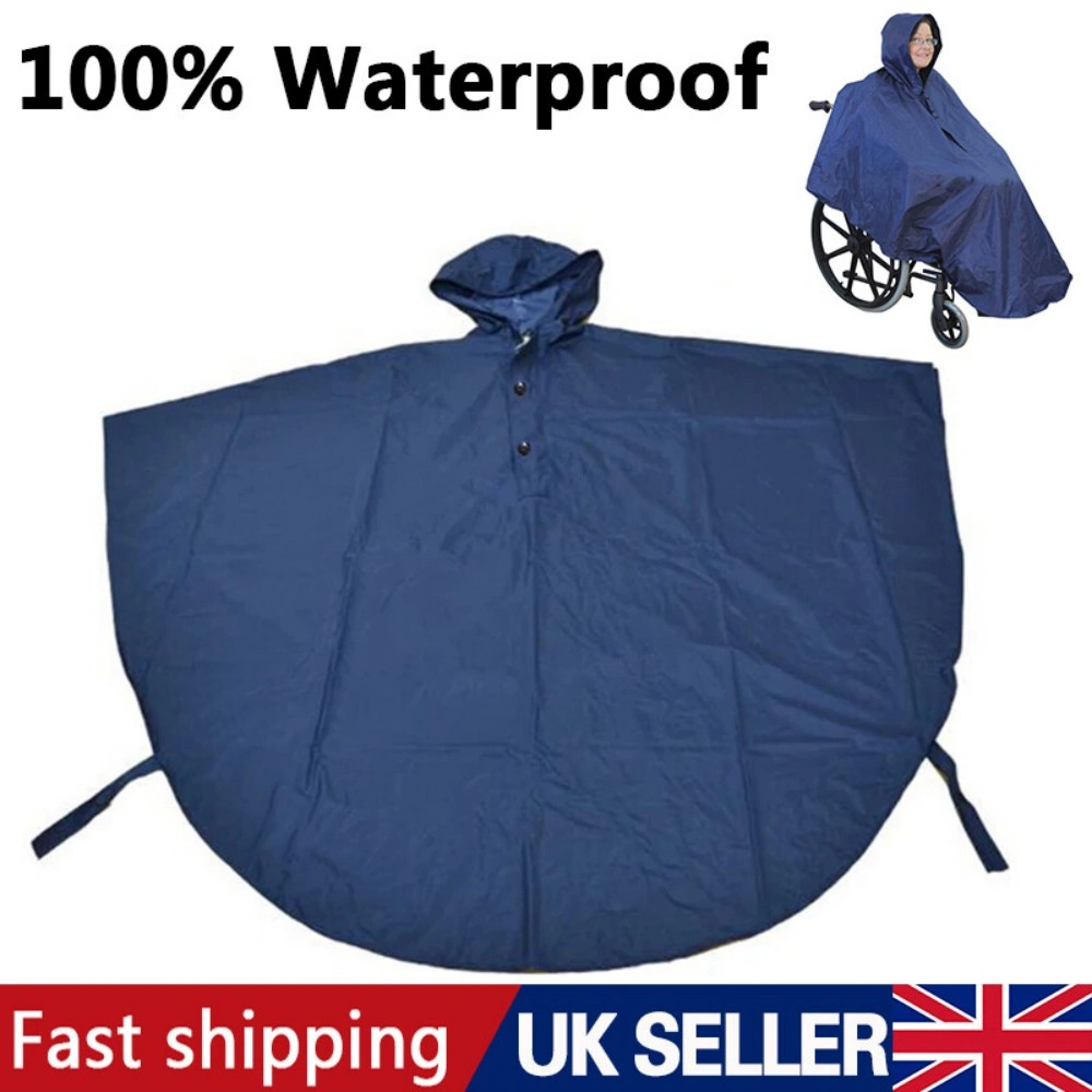 Wheelchair Waterproof Poncho Rain Cover With Hood Disability Aid Rain Mac Coat view 7