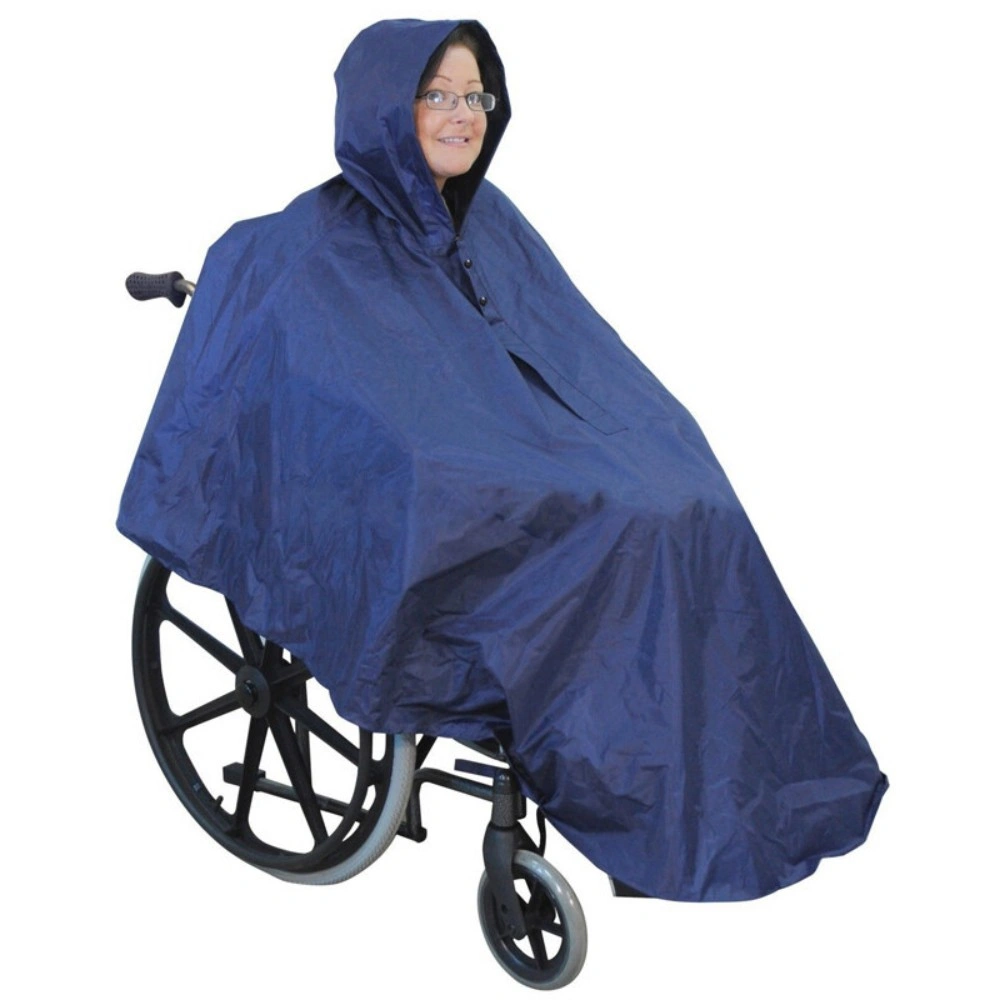 Wheelchair Waterproof Poncho Rain Cover With Hood Disability Aid Rain Mac Coat view 8