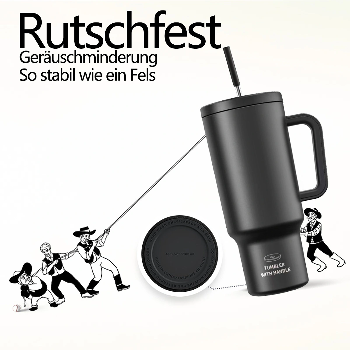 Extra Large Travel Mug Double Wall Vacuum Insulated 20oz - Leak Proof Thermal Cup with Comfortable Grip, Keeps Hot Cold Beverages Perfect for Home Office Outdoor Travel Camping Hiking view 2