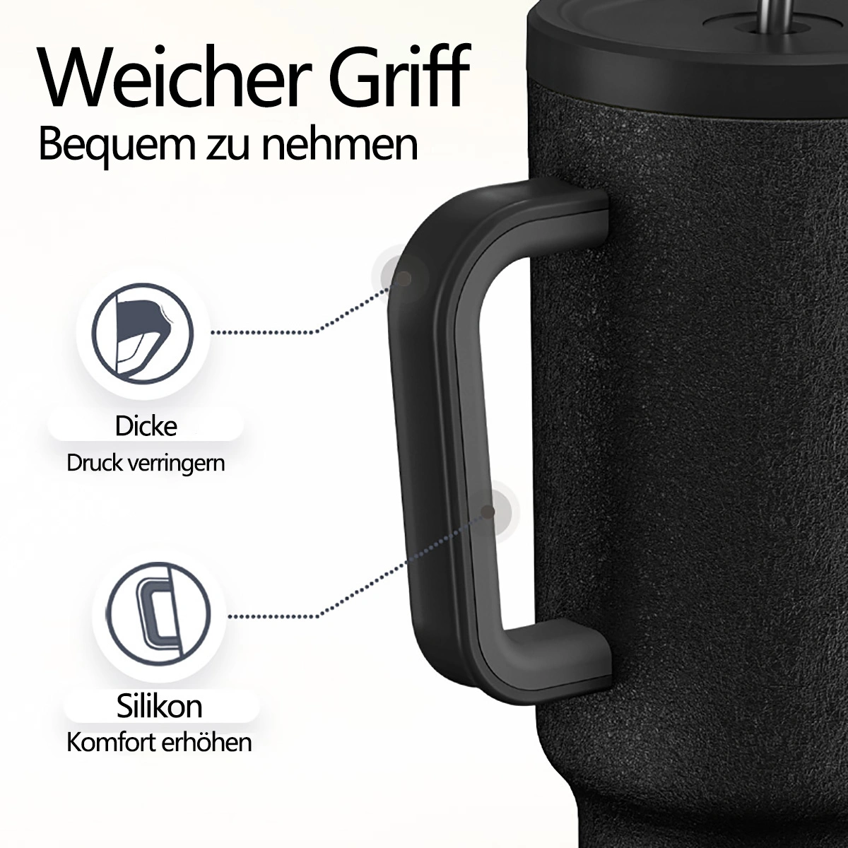 Extra Large Travel Mug Double Wall Vacuum Insulated 20oz - Leak Proof Thermal Cup with Comfortable Grip, Keeps Hot Cold Beverages Perfect for Home Office Outdoor Travel Camping Hiking view 4