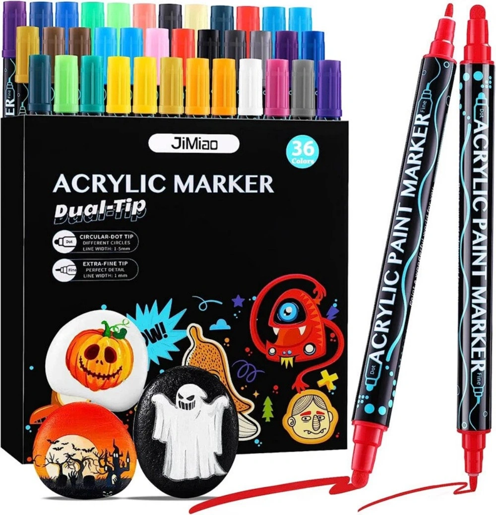 22/36 Colors Acrylic Paint Markers Set for Stone Glass Ceramic DIY Art Craft Painting Pens view 2