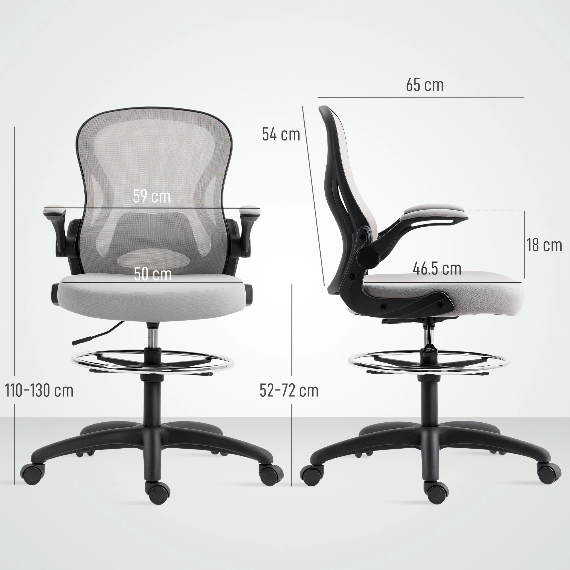 Massaging Office Chair - Ergonomic Executive Swivel Chair with Vibration Massage, High Back view 4