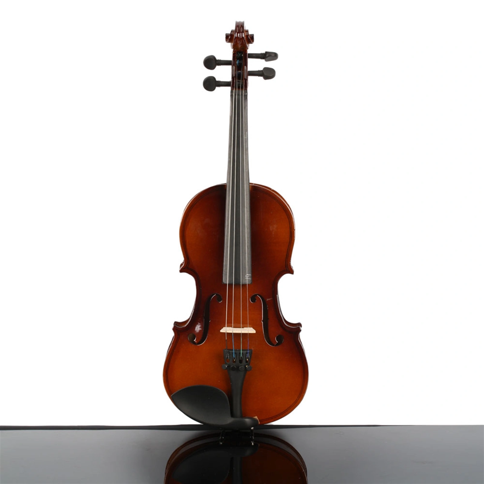New 1/4 Acoustic Violin Case Bow Rosin Natural view 4