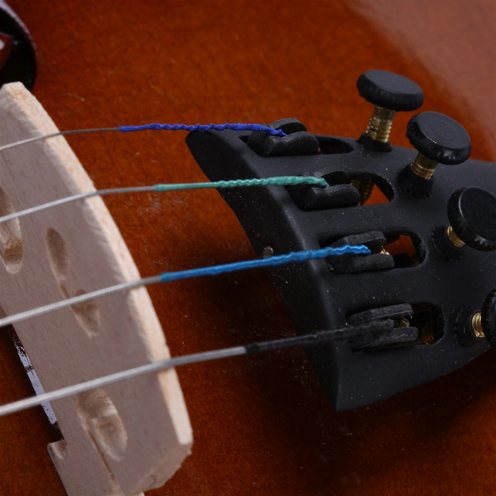 New 1/4 Acoustic Violin Case Bow Rosin Natural view 7