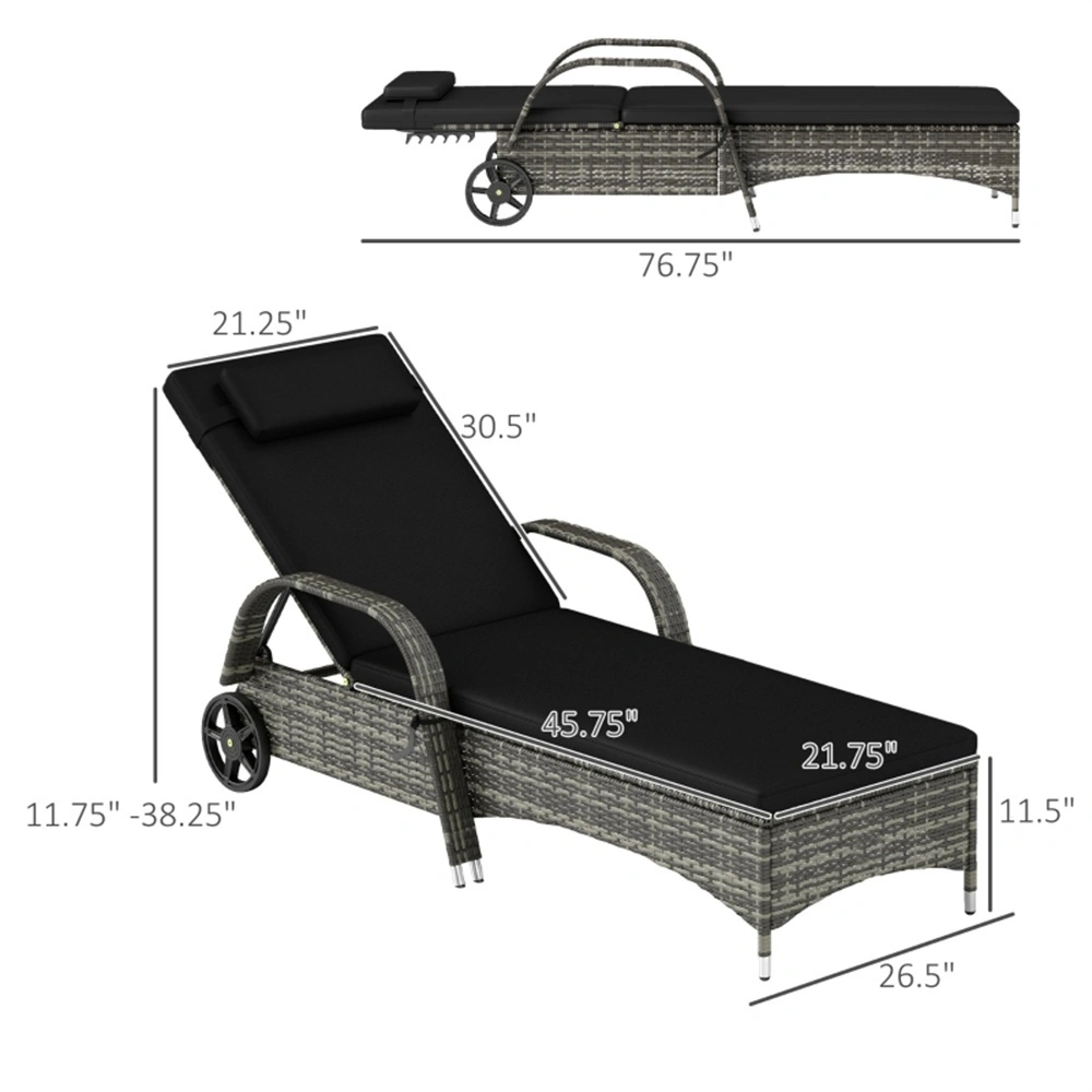 Outdoor Folding Lounge Chair, Lightweight Beach Chair with Compact Portable Design, Perfect for Camping, Pool, Garden & Outdoor Adventures view 7