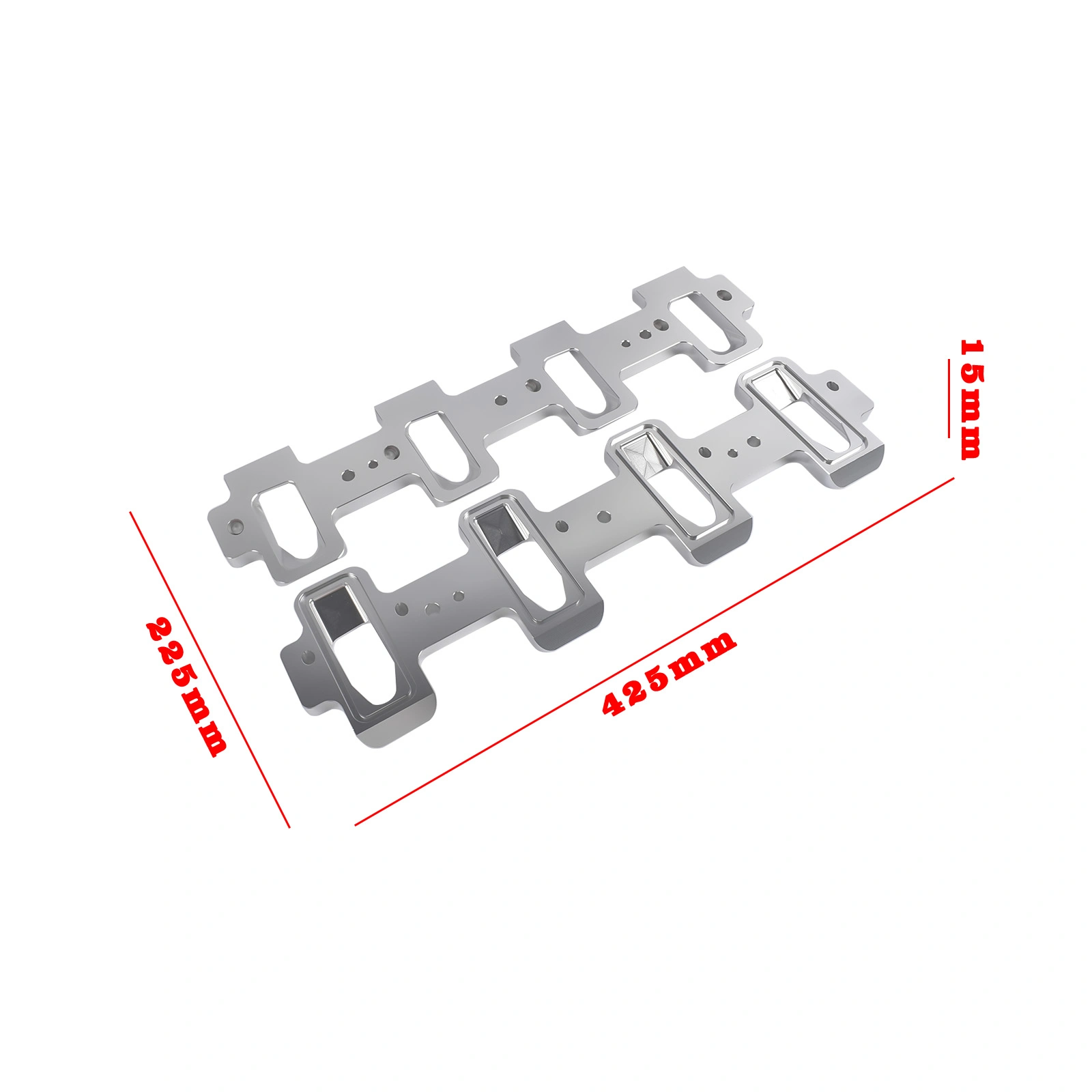 LS Cathedral Port to Rectangle Port Intake Manifold Adapters - Corvette Camaro SS Pontiac G8 GXP - 551316 view 3