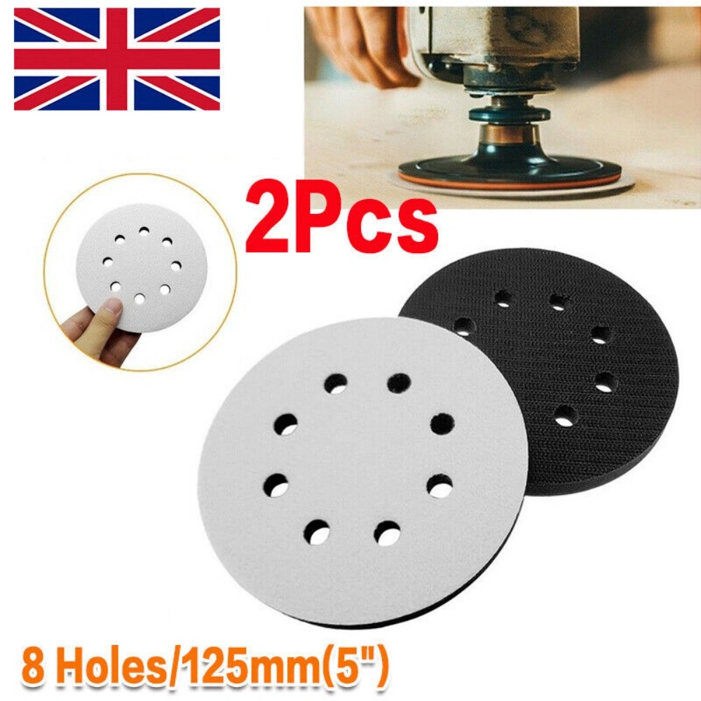 2x 125mm (5 Inch) Soft Sponge Buffer Interface Cushion Pads for Sanding & Polishing