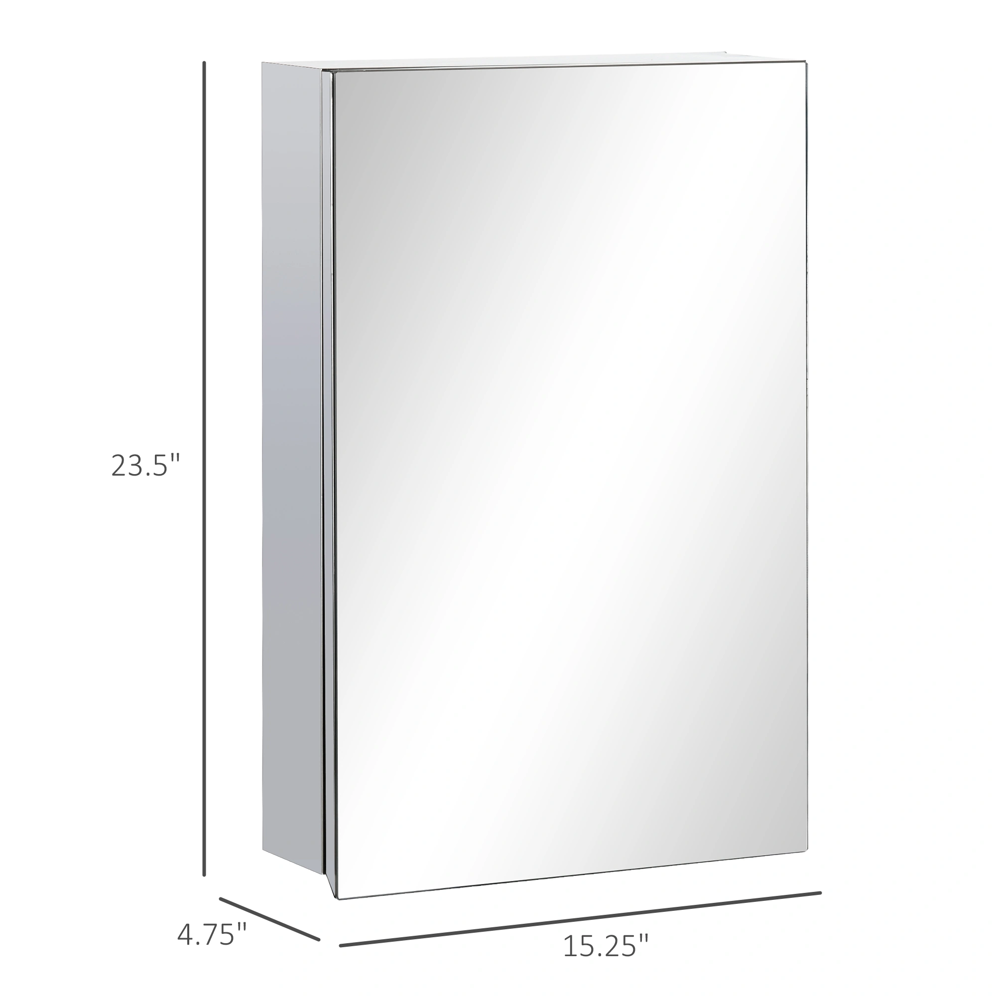Bathroom Cabinet with Mirror - Wall Mounted Vanity Storage Organizer view 2