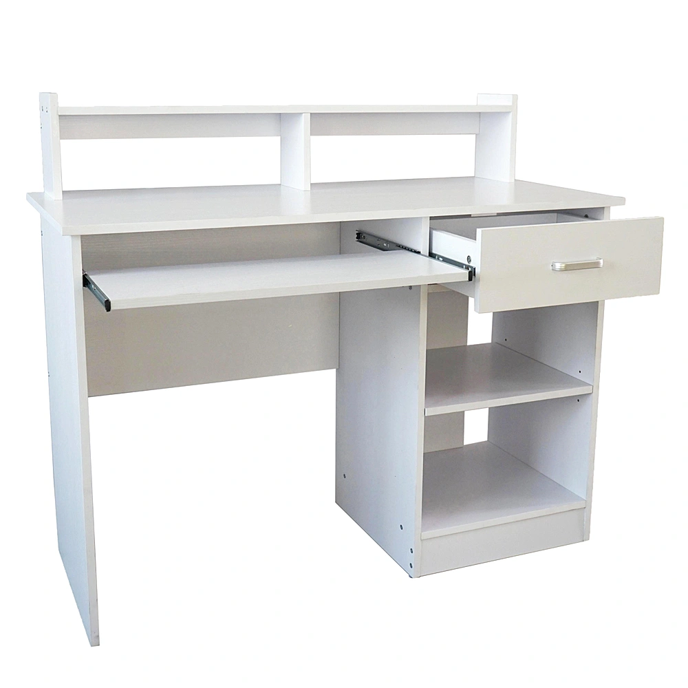 General Style Modern E1 15MM Chipboard Computer Desk White view 5