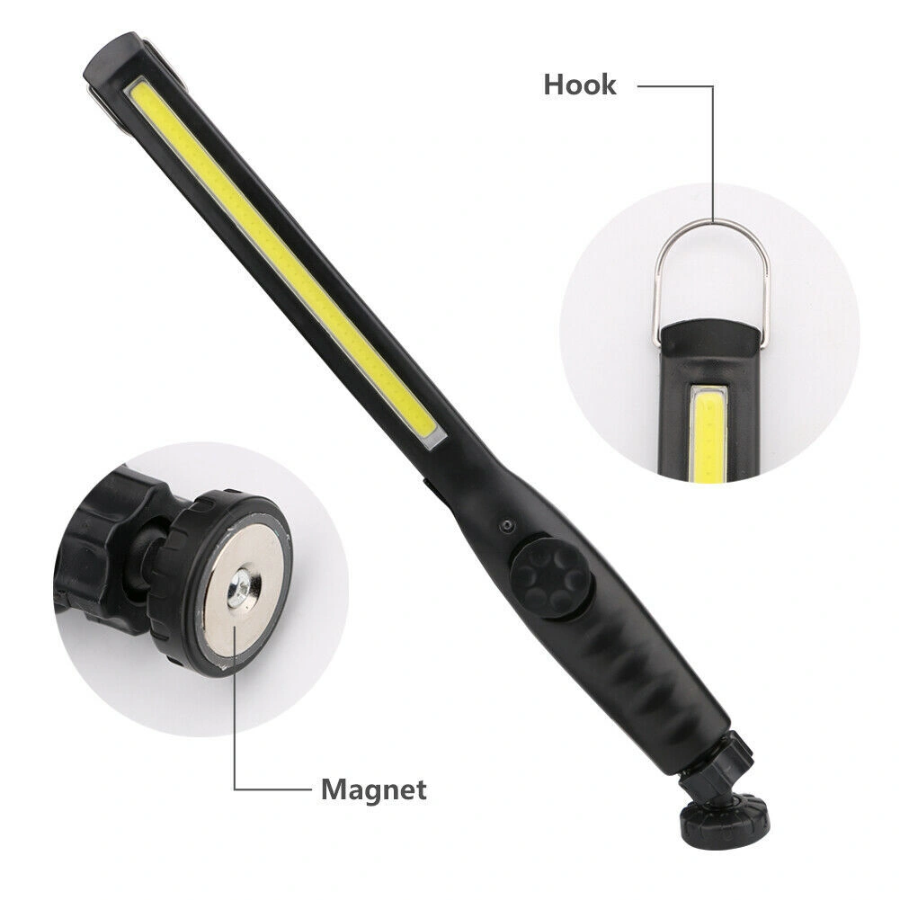 2 Pack USB Rechargeable LED Work Lights Magnetic Base Flashlight for Outdoor Camping view 2