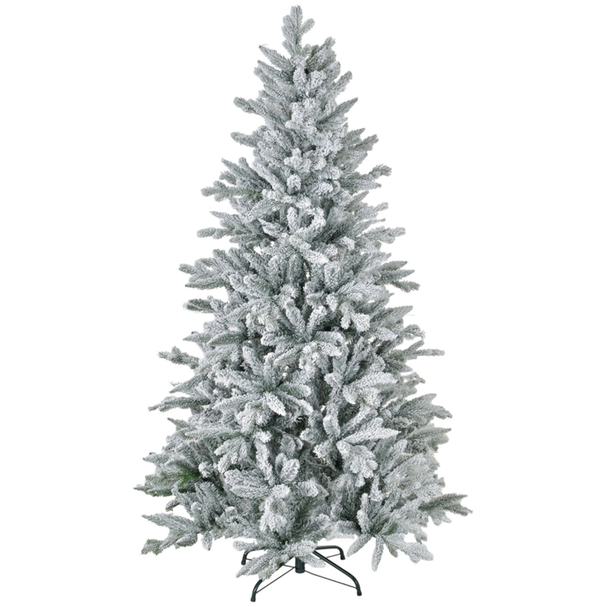 6ft Artificial Christmas Tree, Full Pre-Lit Pine Holiday Tree with LED Lights for Indoor Outdoor Decor view 5