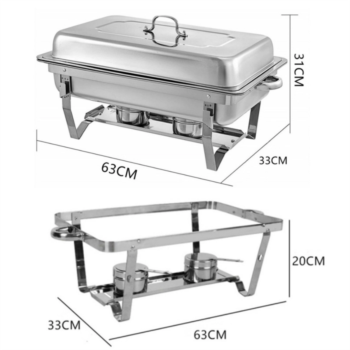 304 Stainless Steel 9L Bain Marie Food Warmer Chafing Dish Buffet Warmer Insulated view 4
