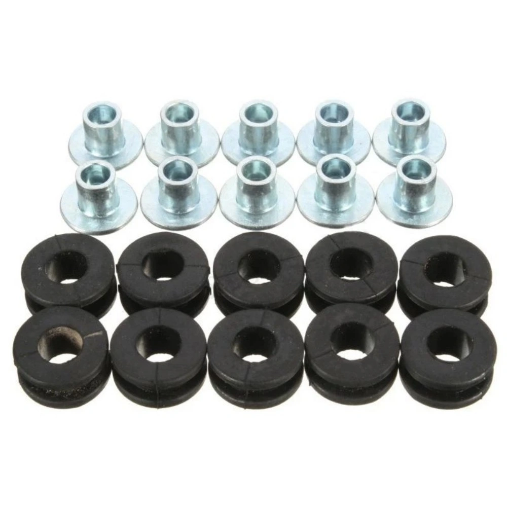 10PCS 6mm Motorcycle Rubber Washers Sleeves Fairing Spacer Grommets for Honda Yamaha view 3