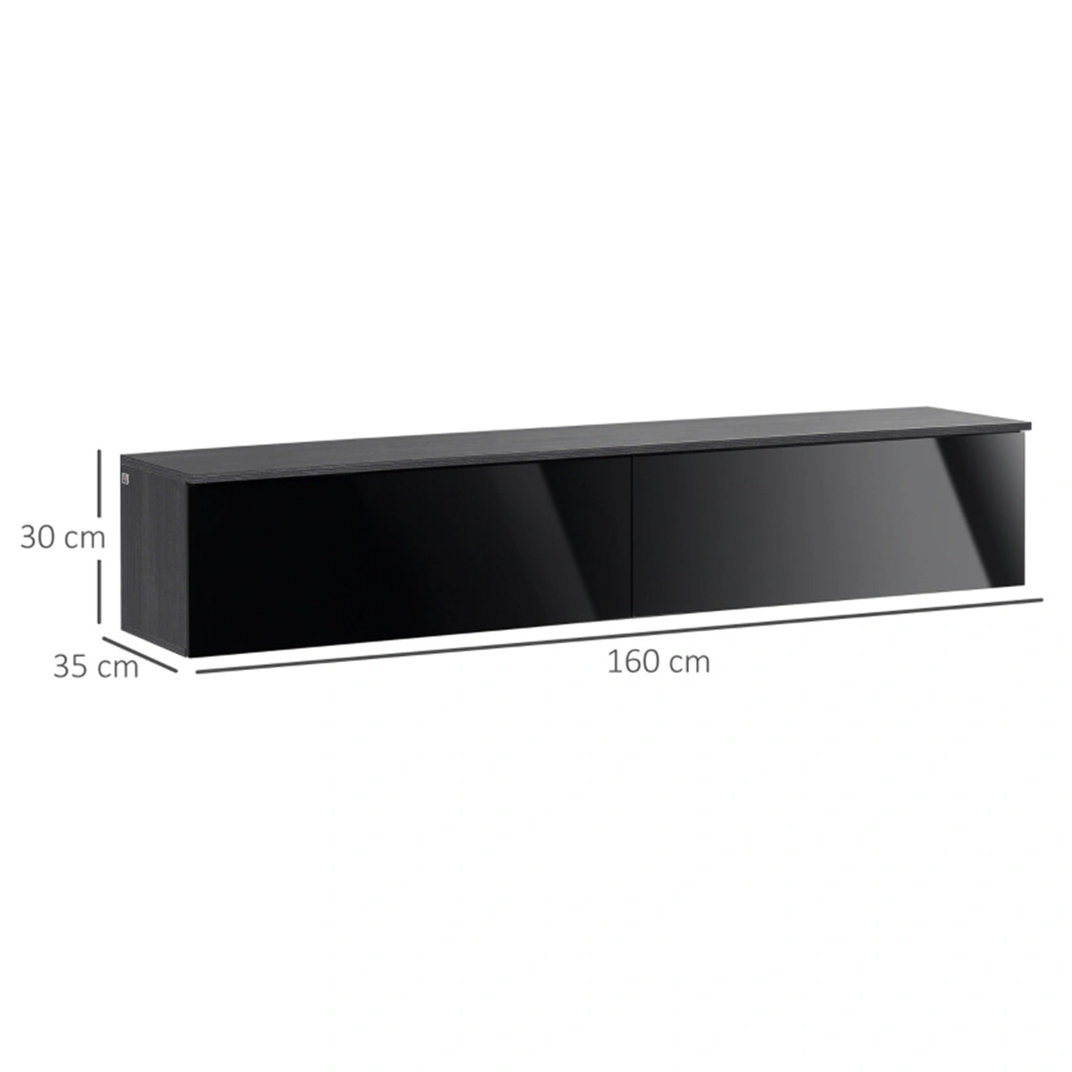 TV Stand Cabinet Console, 55" Electric Fireplace, Remote Control, Storage Compartment, Black view 3