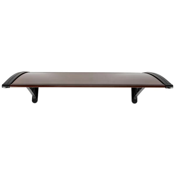 100 x 96cm Household Application Door & Window Rain Cover Eaves Brown Board & Black Holder view 5