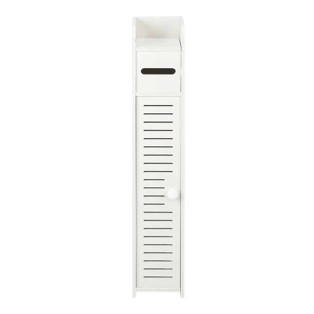 Paper Towel Storage Narrow Cabinet 80cm High Pvc 15.5x17x80cm