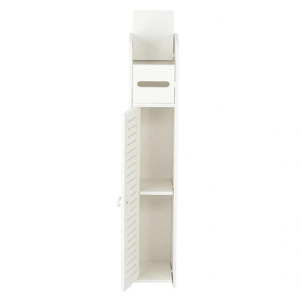 Narrow Paper Towel Cabinet 80cm High PVC Storage Organizer 15.5x17x80cm view 2