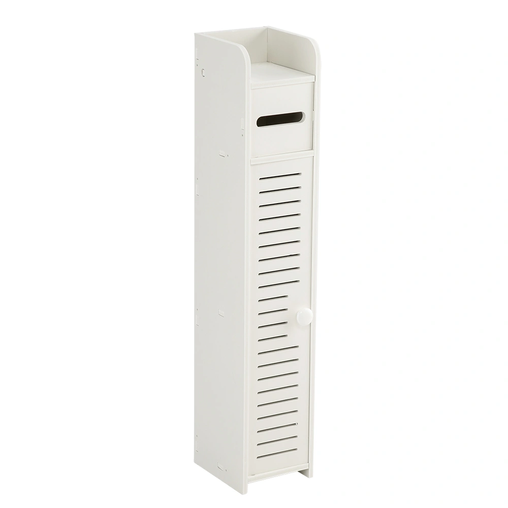 Narrow Paper Towel Cabinet 80cm High PVC Storage Organizer 15.5x17x80cm view 3