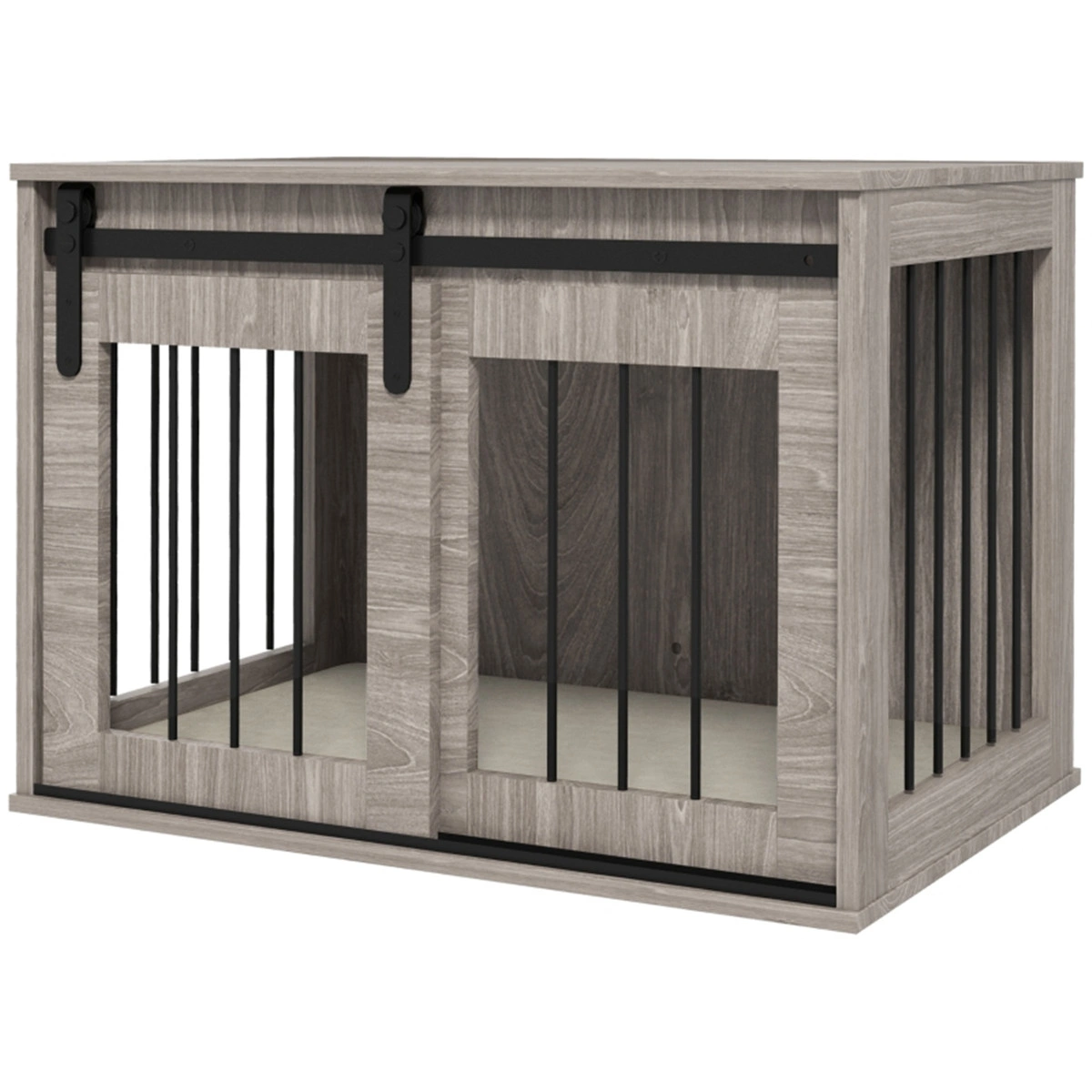 80CM Medium Dog Crate Metal Folding Pet Kennel with Door Indoor Outdoor Heavy Duty Animal Cage