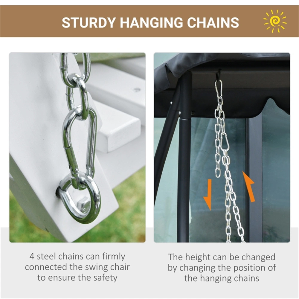 Outdoor Patio Swing Seat Garden Porch Hammock Chair for 3 People Wicker Rattan Outdoor Furniture view 5