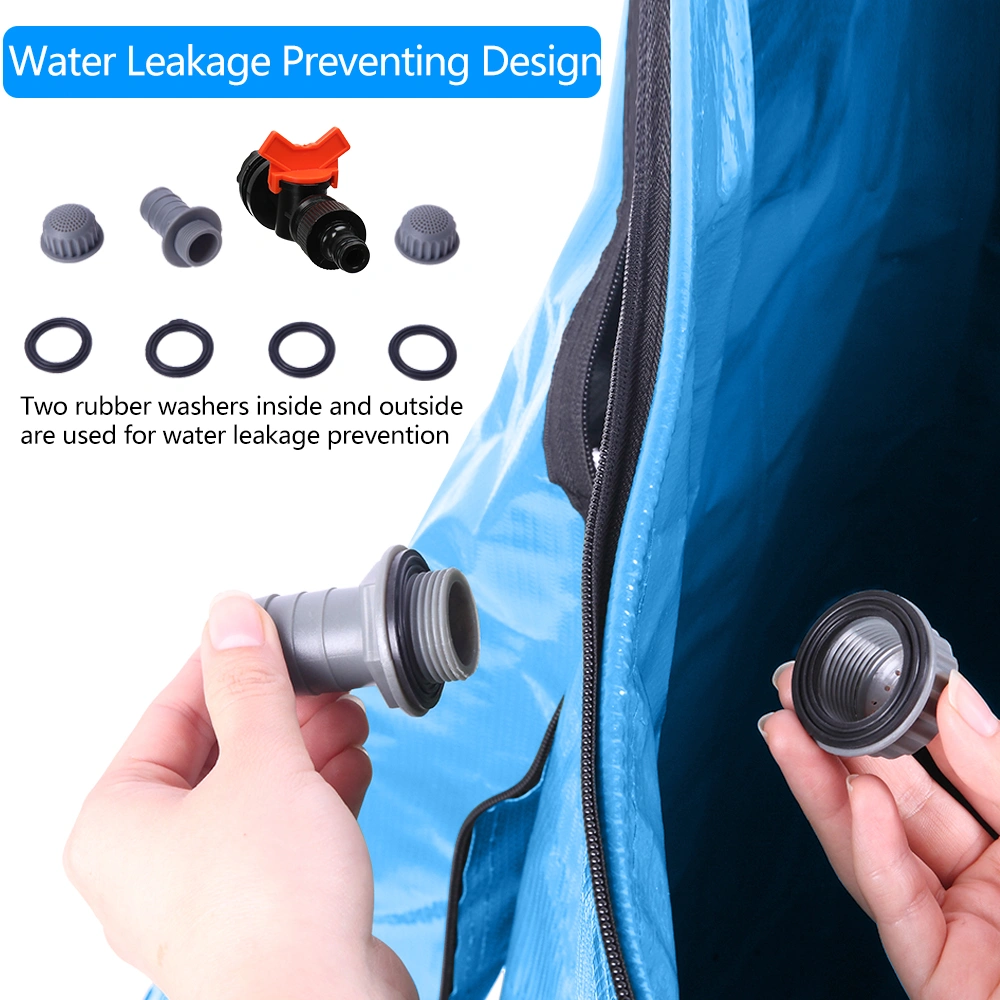50 Gallon Folding Rain Barrel Water Collector Blue, Portable Collapsible Rain Water Barrel for Garden Irrigation view 13