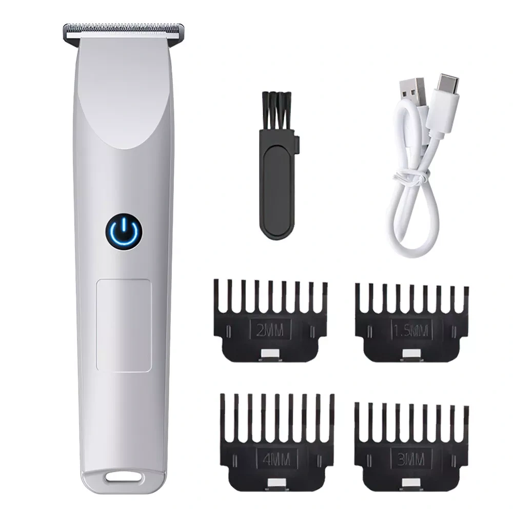 Men's Pro Electric Hair Clippers & Beard Trimmer, Professional Barber Shaving Machine for Men, White view 2