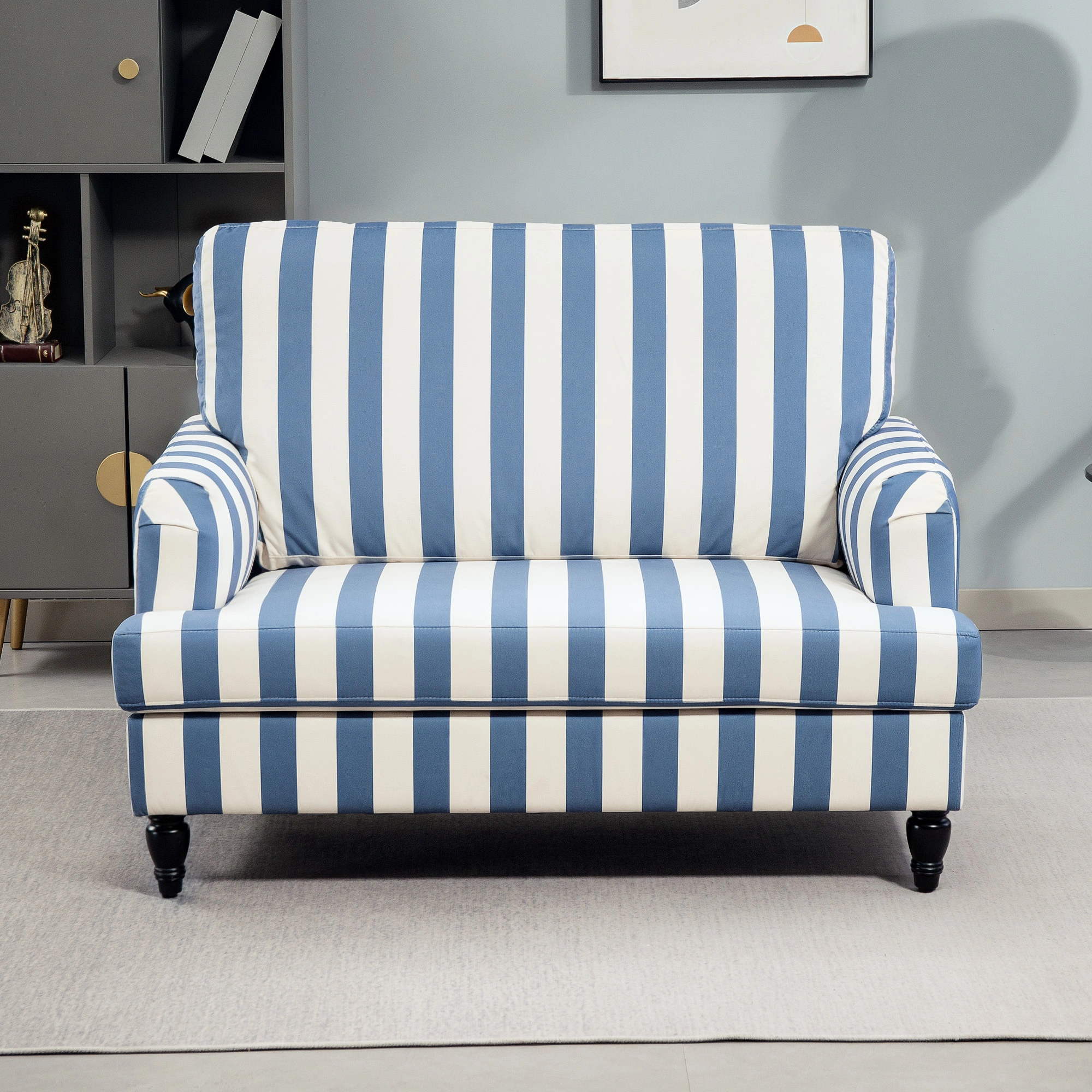 Modern Sofa Chair, Upholstered Accent Chair, Compact Living Room Seating, Easy Assembly, Space-Saving Design view 3