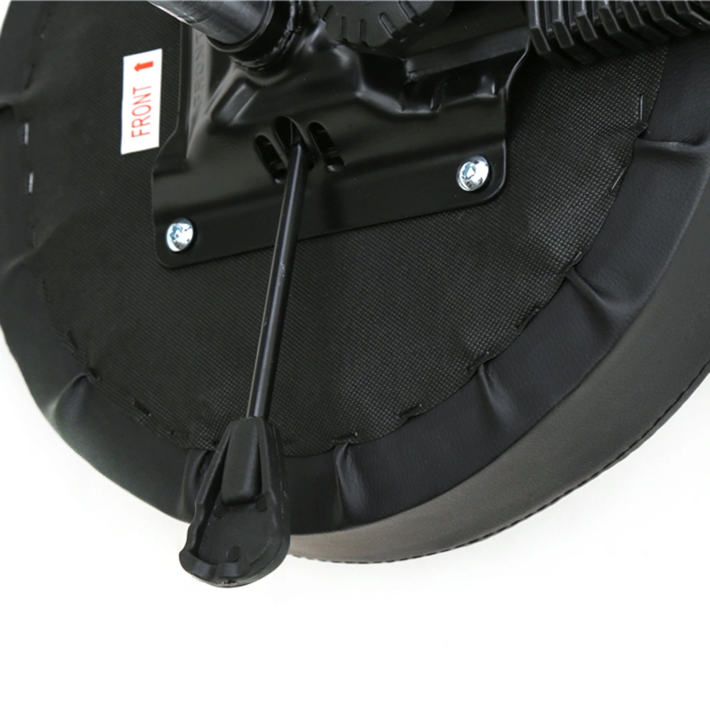 Round Shape Adjustable Salon Stool with Back Black view 10