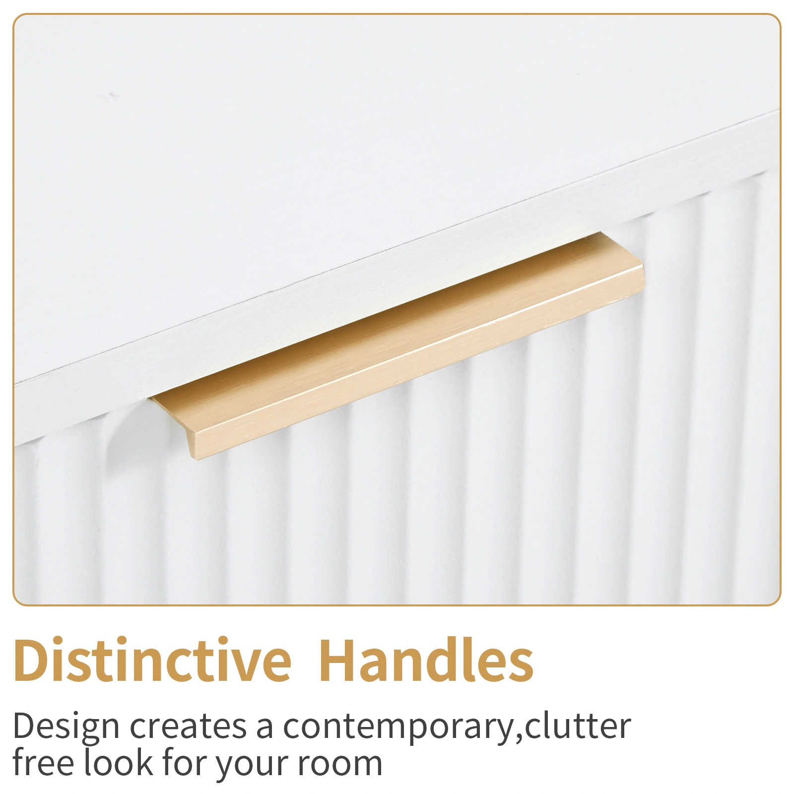 White P2 Density Board Wavy Pattern Drawer Front Two-Drawer Bedside Cabinet view 10