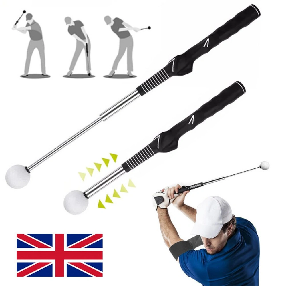 Retractable Golf Swing Trainer - Grip & Stance Training Aid for Indoor Practice & Warm Up