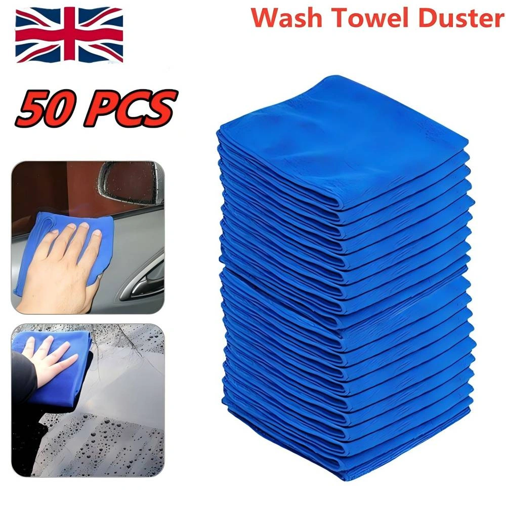 50 Pack Microfiber Cleaning Cloths Car Polishing Towels Soft Absorbent Wash Pads