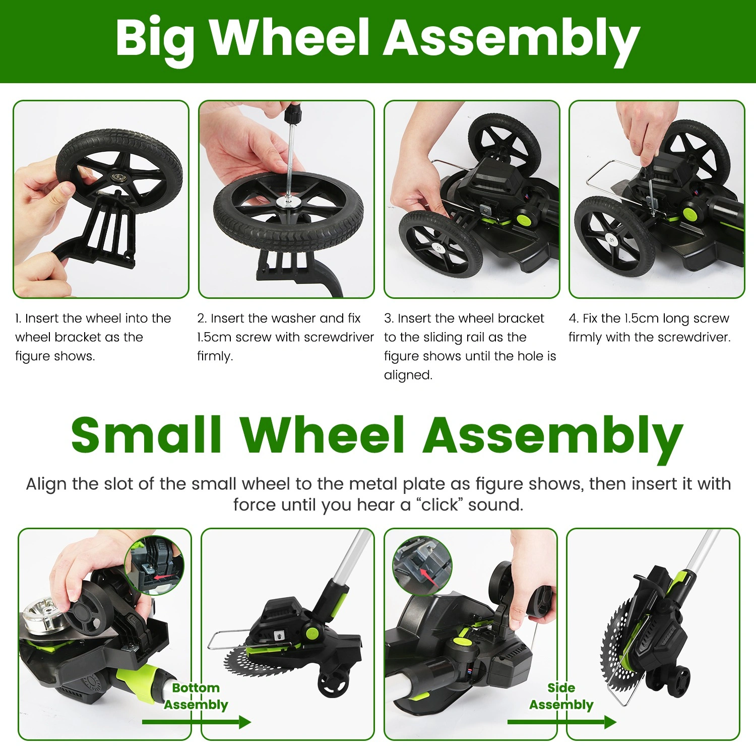 21V Electric Weed Edger Cordless String Trimmer Grass Mower Eater Bush Cutter with 16800RPM 2x 3000mAh Batteries 3.6-4.6FT Length 90° Rotatable Angle Saw Blade Steel Blade String Blade view 12