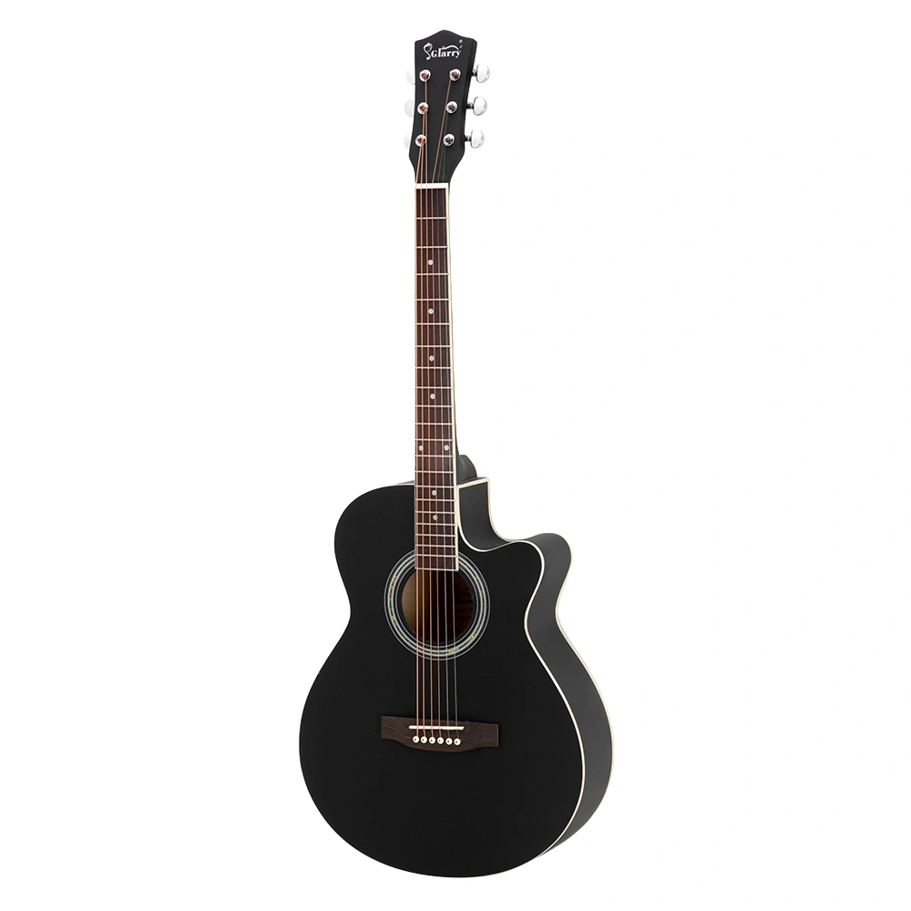 GT501 40 inch Spruce Front Cutaway Folk Guitar with Bag & Board & Wrench Tool Black view 16