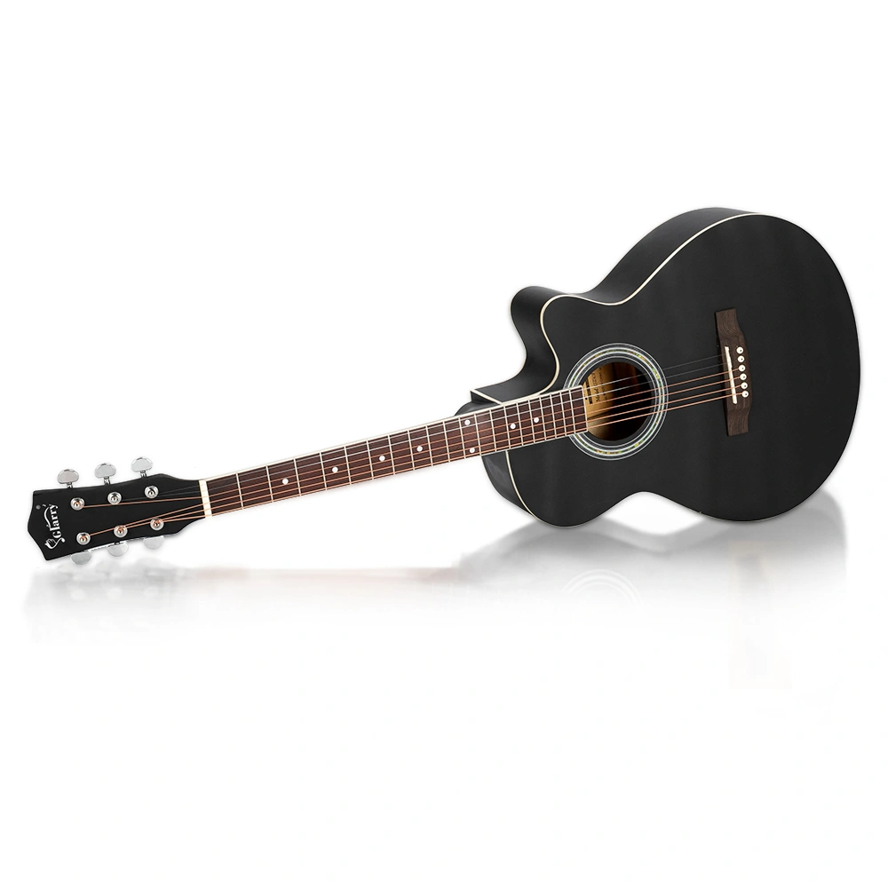 GT501 40 inch Spruce Front Cutaway Folk Guitar with Bag & Board & Wrench Tool Black view 18