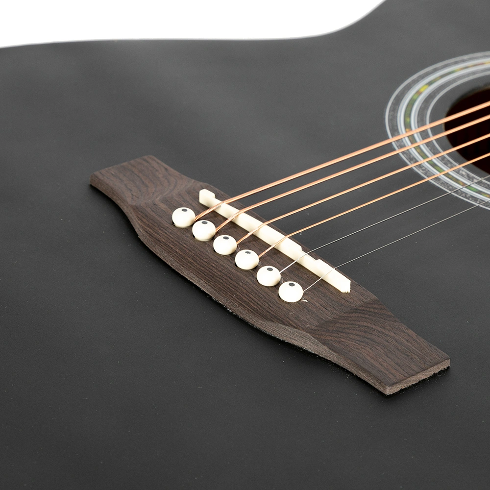 GT501 40 inch Spruce Front Cutaway Folk Guitar with Bag & Board & Wrench Tool Black view 19