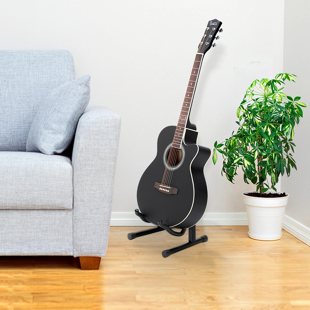 GT501 40 inch Spruce Front Cutaway Folk Guitar with Bag & Board & Wrench Tool Black view 28