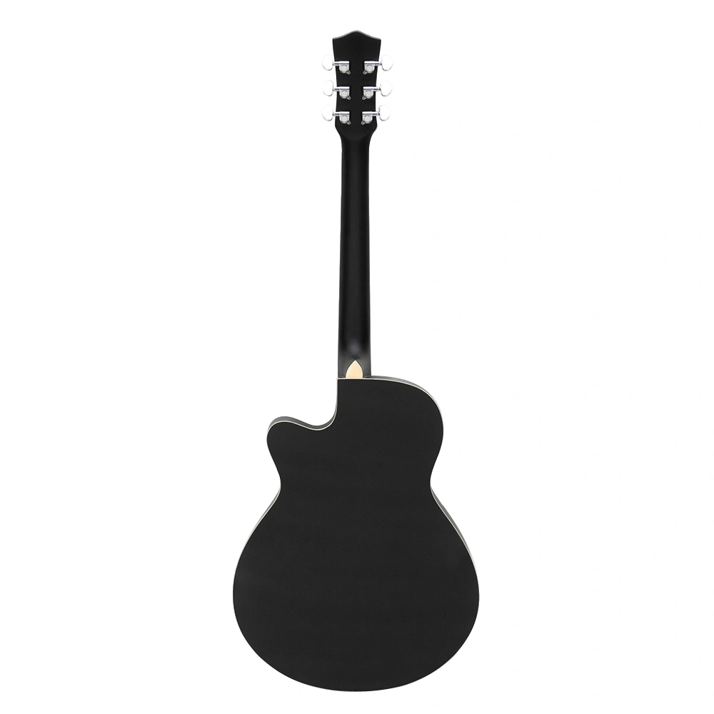 GT501 40 inch Spruce Front Cutaway Folk Guitar with Bag & Board & Wrench Tool Black view 6