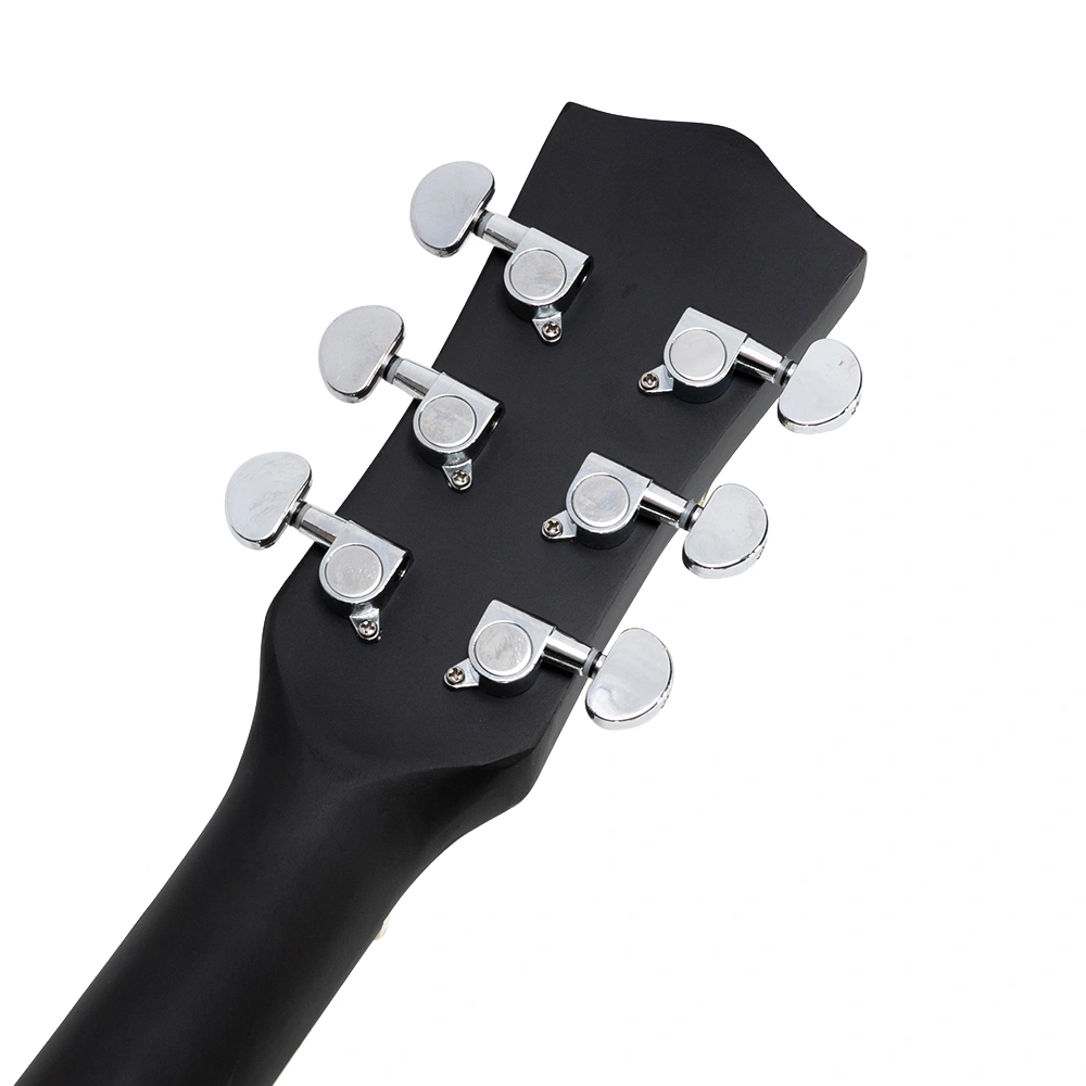 GT501 40 inch Spruce Front Cutaway Folk Guitar with Bag & Board & Wrench Tool Black view 8