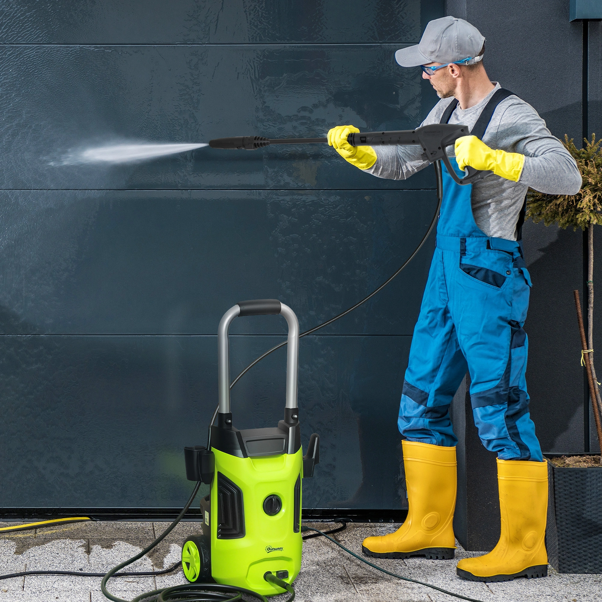 High Pressure Washer 2200 PSI Hot Cold Electric Pressure Cleaner 1.6 GPM Tool Set