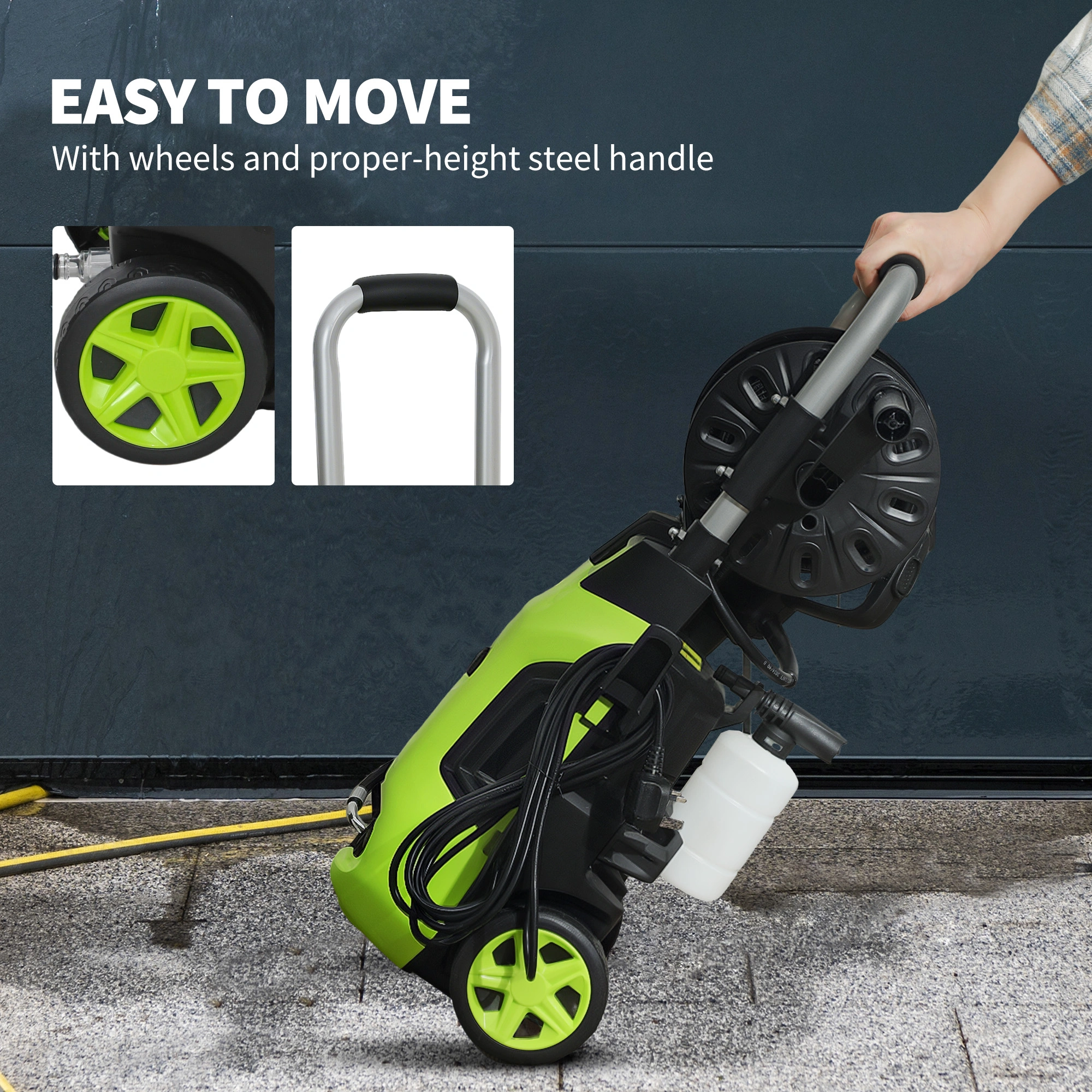 High Pressure Washer 2200 PSI Hot Cold Electric Pressure Cleaner 1.6 GPM Tool Set view 2